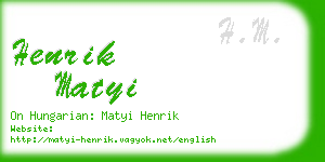 henrik matyi business card